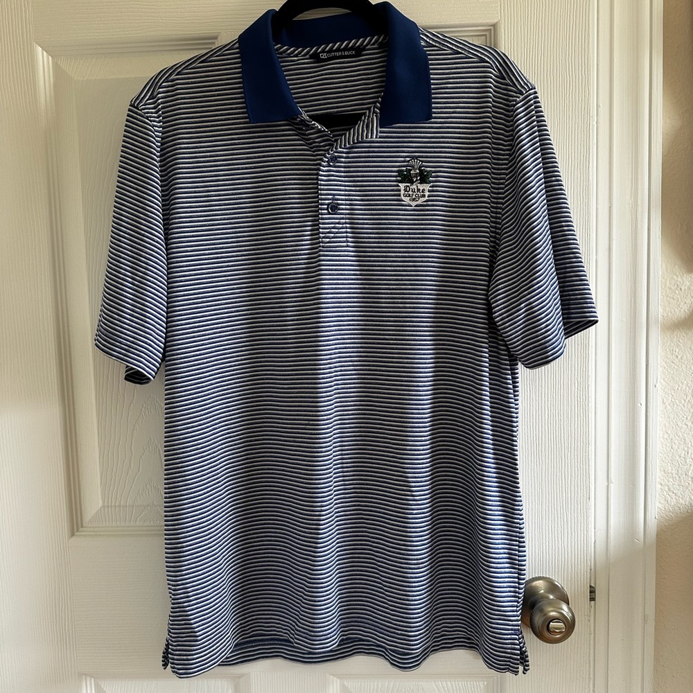 Duke Golf Club Polo (Blue/White Stripes)